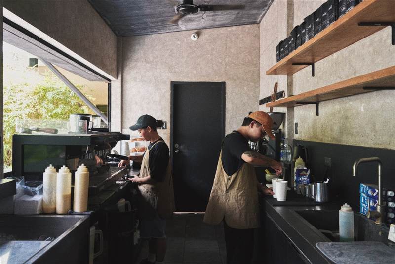 Baristas preparing drinks at Afterhours