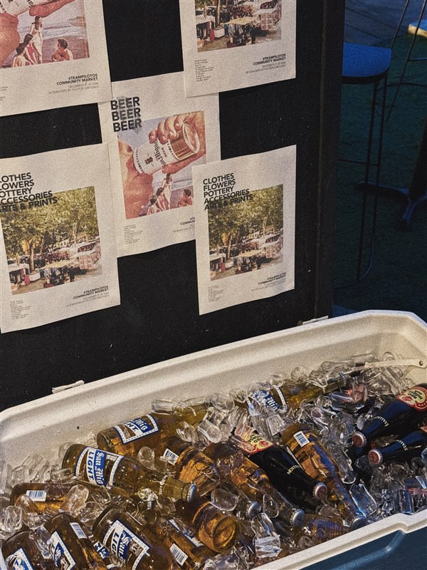 Afterhours community market posters and drinks cooler