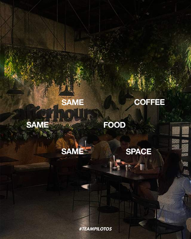Menu board at Afterhours