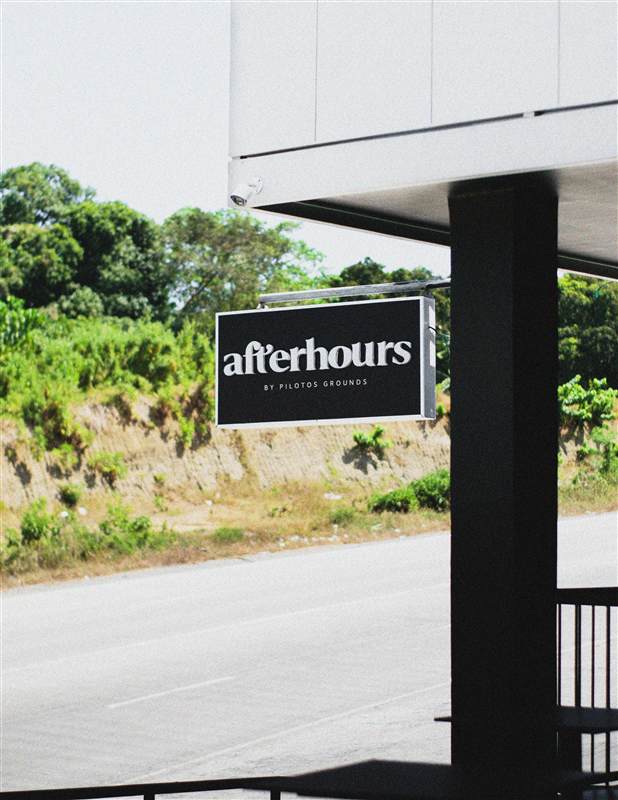 Afterhours hanging signage