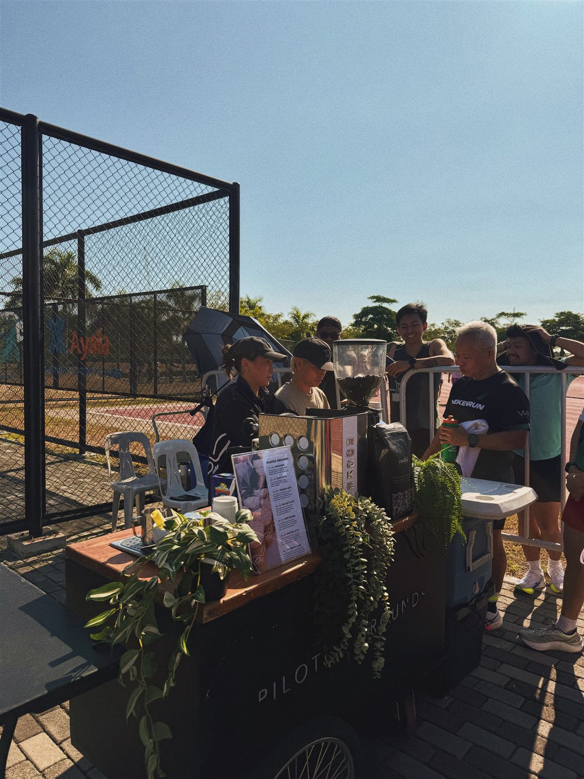 Pilotos Grounds mobile cart set up at an event