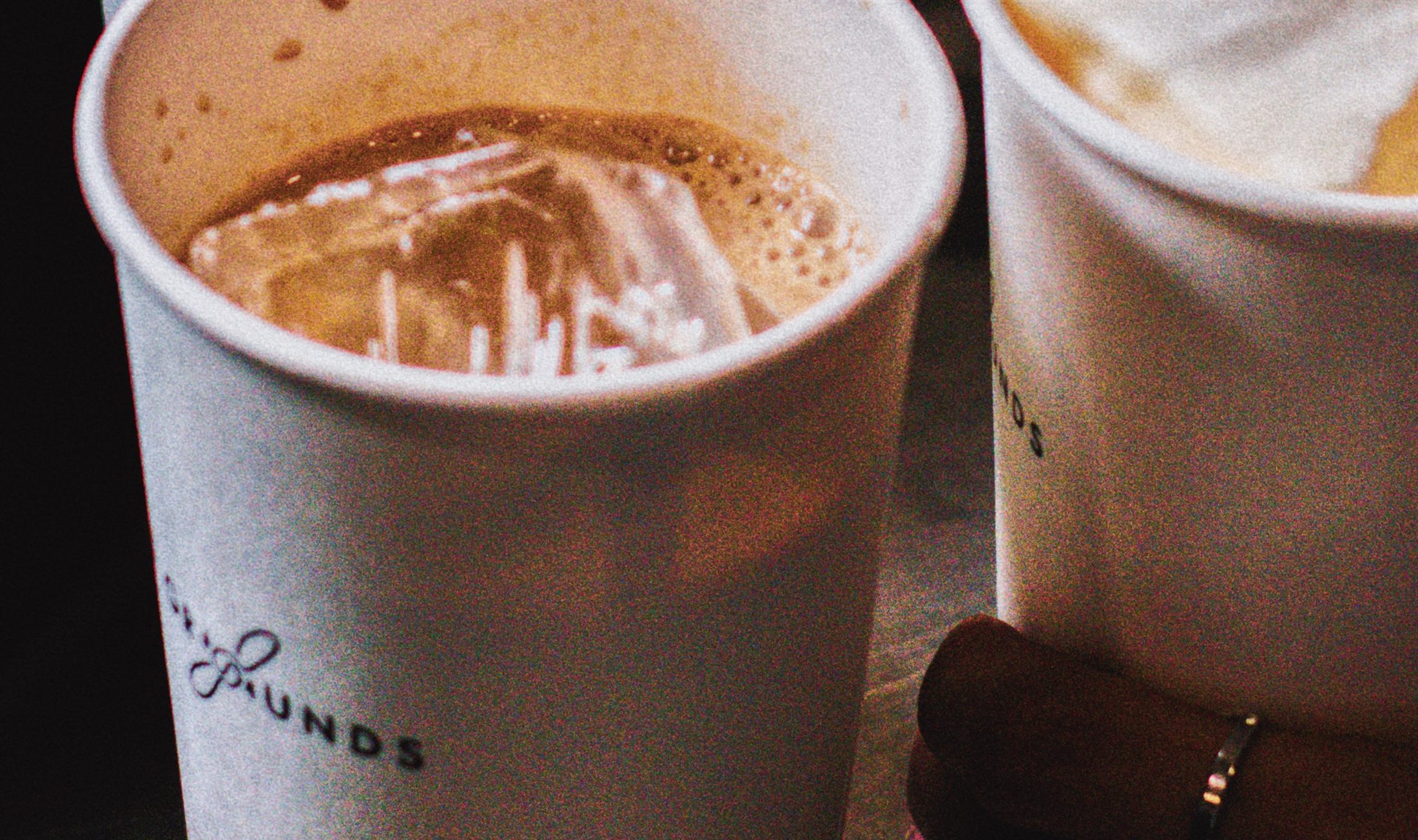 Pilotos Grounds cups served at an event